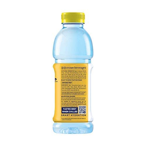 Image of O'CEAN Fruit Water Mango & Passion flavor enriched with vitamins, electrolyte & glucose| 500ml | Pack of 6