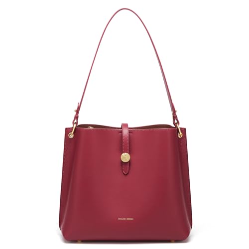 Cnoles Women Genuine Leather Designer Tote Bags Purses And Handbags For Women Fashion Ladies Top Handle Shoulder Satchel Bag Red