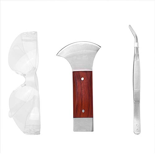Professional 16 Pieces Mosaic tile and Stained Glass Start-up Tool Set with Carrying Case, Lead Came Kit for Beginner with Cutters, Pliers, Square, Hammer, Fid, Safety Glass, etc. - Thumbnail 7