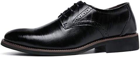 Dress Shoes for Men Fashion Mens Oxford Leather Lace up Classic Modern Business Formal Wedding Shoes Black 5.5 US | Image 1