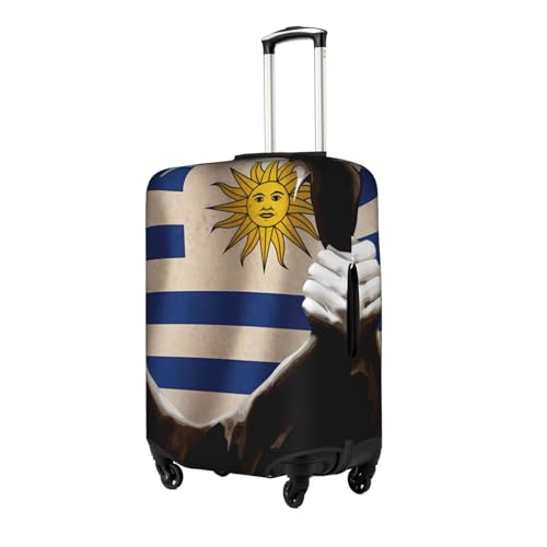 Travel Luggage Cover Vintage Torn Broken Uruguay Uruguayan Flag Fashion Washable Baggage Suitcase Protector Fit For Luggage X-Large2