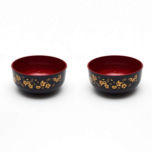 Sakura Cherry Brossom Muster Suppenschüssel Tonjiru Tasse für Miso Suppe, Nudeln, Reisschale, Donburi, 13 x 6,1 cm, spülmaschinenfest, hergestellt in Japan (2) Cover