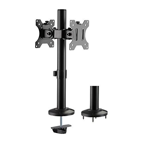 Support d'écran double LogiLink BP0109 en acier renforcé noir pour une installation épurée de 32"
