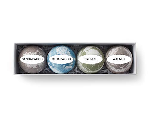 Axenwood Mens Bath Bombs Set Of 4, Relaxing Bath Bombs - Valentines Day Gifts For Him By Trade Sailor #TOP2