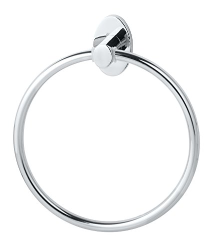 Fackelmann Handtuchring Taris, verchromter Handtuchhalter, Handtuchstange (Farbe: Silber), Menge: 1 Stück