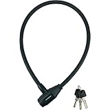 【Amazon.co.jp 限定】 キャプテンスタッグ(CAPTAIN STAG) 自転車 鍵 ロック ワイヤーロック ワイヤー錠 ディンプルキー式 長さ720mm 直径12mm マットブラック Y-7862