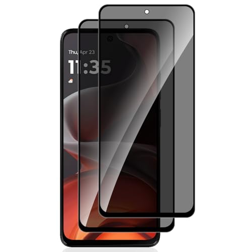 HinZann Protector de Pantalla Privacidad para Motorola Moto G15 4G, [2 Piezas] Anti Espía Cristal Templado, Anti Arañazos, 9H Dureza, Película de Privacidad para Motorola Moto G15 4G
