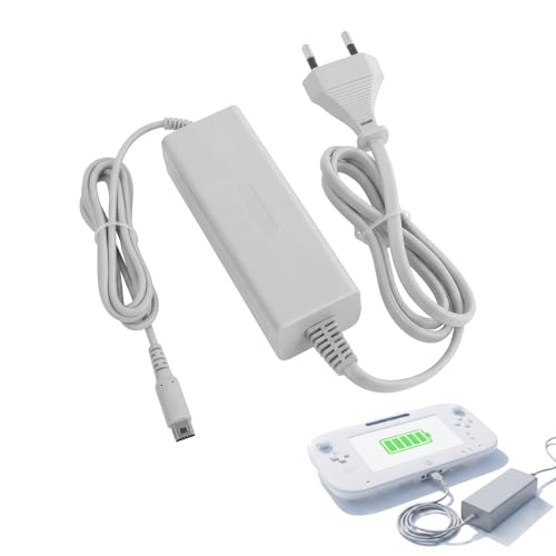 Chargeur pour Wii U Gamepad – Adaptateur d'alimentation de Remplacement pour Nintendo Chargeur Télécommande Compatible avec Wii U Gamepad (Sortie 4,75V/1,6A, Câble...