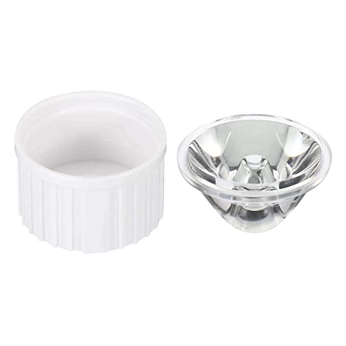 Image of PATIKIL 20mm LED Lens 10 Degree with Plastic Holder, 20 Set Acrylic Optical Lenses for 1W 3W High Power LED Light, White /Transparent