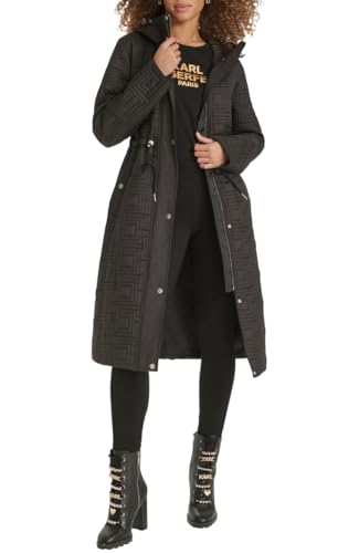 KARL LAGERFELD Women's Quilted Anorak Jacket