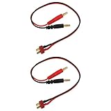 Briny River Cable de Carga con Conector Banana de 4 Mm A Conector T de 2 Piezas 30 Cm Compatible con Carga de Batería RC