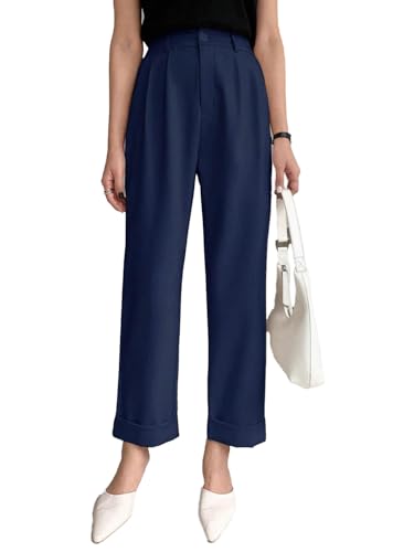 Image of KOTTY Women's Cotton Blend Cross Pocket Solid Trousers