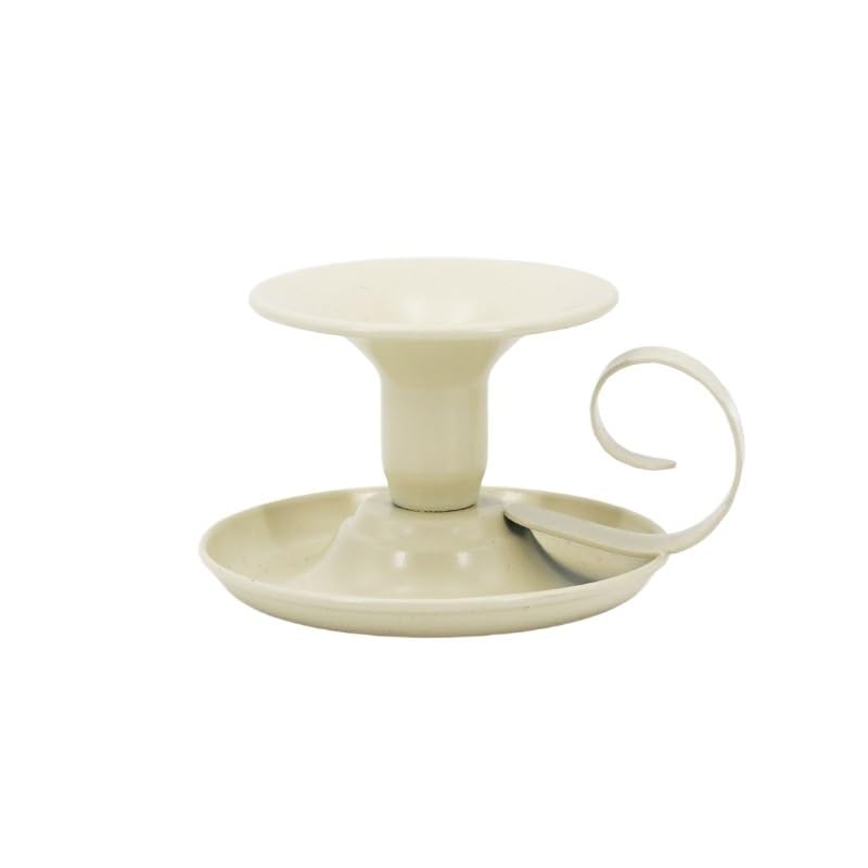 portavelas Navidad Candelabro de Metal Retro con Base Vela for Restaurante en Blanco y Negro(Color 3)