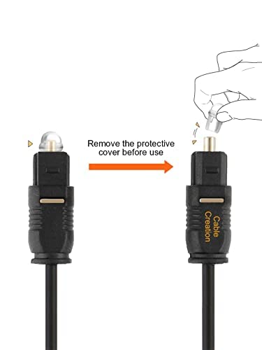CableCreation Optical Digital Audio Cable, Slim Fiber Optic Toslink Gold Plated Optical S/PDIF 1M 3FT Cord for Home Theater, Sound Bar, PlayStation, TV, PS4, Xbox, Game Console, Black