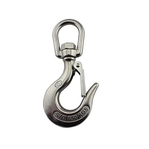 Crochet de levage pivotant haute résistance en inox 304 pour grue 1500kg