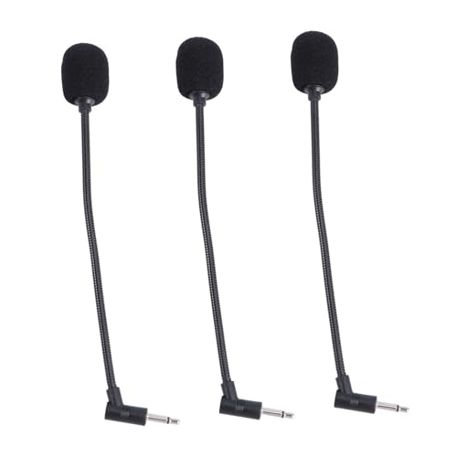 Sosoport 3pcs Portable Small Microphone for Phones Computers Straight Cutting Design Mono Stereo Sound Durable Materials for Home Office Meetings