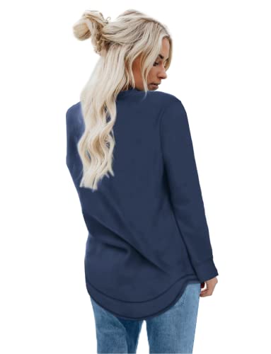 Dofaoo Sweatshirts for Women Crewneck Long Sleeve Shirts Tunic Tops for Leggings Fall Fashion4