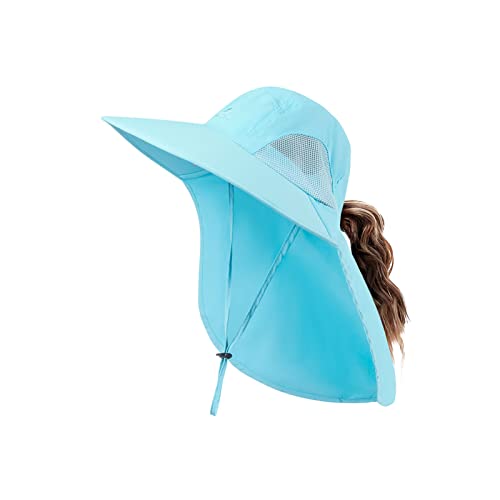 Image of Outdoor Sun Hat for Men with 50+ UPF Protection Safari Cap Wide Brim Fishing Hat with Neck Flap, for Dad