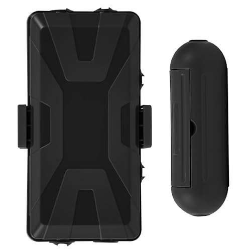 Havenso Medium and Small Outdoor Electrical Box, IP54 Waterproof, Extension Cord Cover Protect Power Strip, String Lights, Timer, Plug, Black