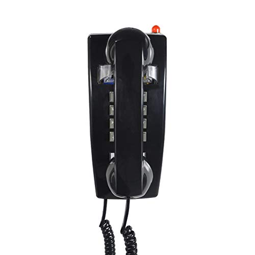 XAOBNIU Teléfono con Cable Teléfono Fijo Gondola Style Baño Retro Montado en la Pared Creative Metal Ringtone Extensión (Color : Black)