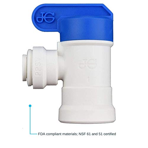 John Guest 1/4 Od X 1/4 Npt Inch Speedfit To Female Shut Off Valve, Push To Connect Plastic Plumbing Fitting, Ppsv500822Wp #TOP3