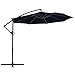 wikiwiki 10ft Patio Umbrellas Offset Outdoor Umbrella Cantilever Hanging Umbrellas w/Infinite Tilt, Fade Resistant Waterproof RECYCLED FABRIC Canopy & Cross Base, for Yard, Garden & Deck, Navy
