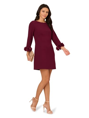 Image of Adrianna Papell Crepe Short Dress
