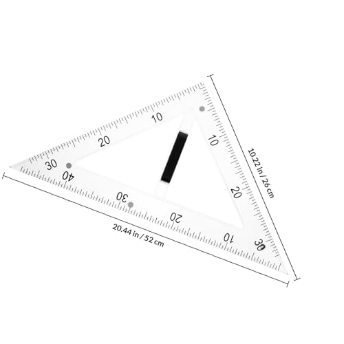 Regla triangular magnética transparente de 45° fácil de observar para profesores 2