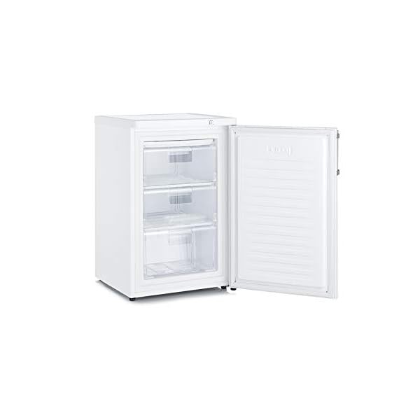 SEVERIN Tischgefrierschrank, reichlich Stauraum, besonders leise - 38 dB, 1 x große Gefrierschublade und 2 x große Gefrierklappe, 80 L Nutzinhalt, weiß, GS 8858 – Bild 6