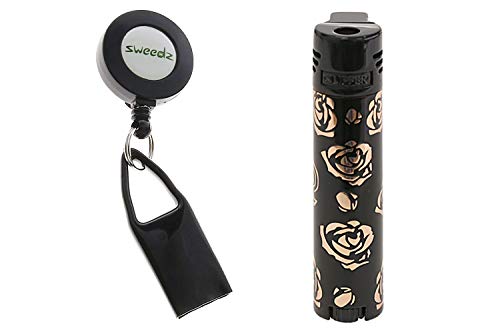 SweedZ Clipper - Encendedor de metal con tapa negra y correa de luz Cover