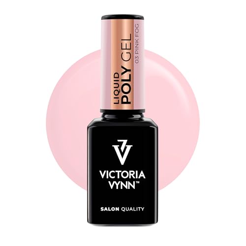 Victoria Vynn Liquid Poly Gel 15ml UV/LED – Resistenza acrilica e leggerezza | Gel costruttore autoequalizzante per estensioni delle unghie (03 Pink Fog)