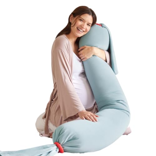bbhugme Pregnancy Pillow Dusty Pink - Adjustable Firmness & Shape - Full Body Support for Side Sleeping - Supports Back Legs Belly Hips - Removable Cooling Cover for Pregnant Women product thumbnail 10