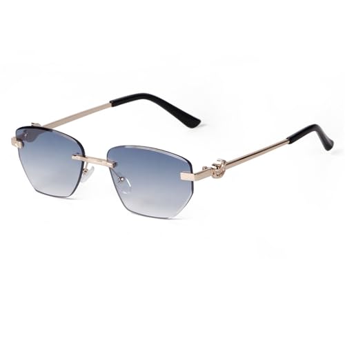 Lunettes de soleil sans monture pour femme avec verres dégradés