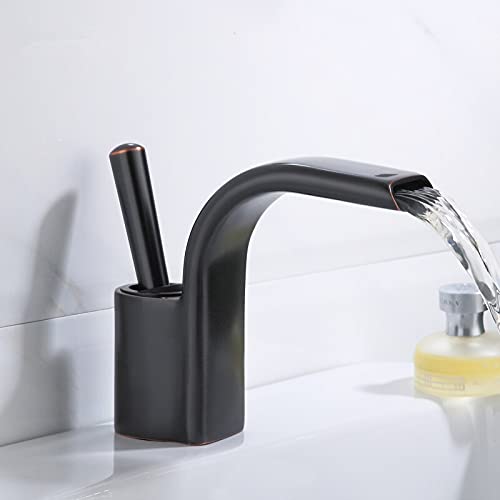 Grifos de baño de cobre con salida en cascada para un lavado cómodo y sin salpicaduras
