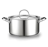 Cooks Standard 18/10 Stainless Steel Stockpot 6-Quart, Classic Deep Cooking Pot Canning Cookware...