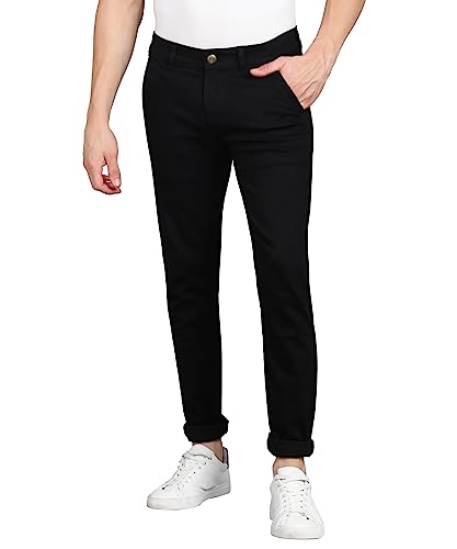 Urbano Fashion Men’s Slim Fit Black Stretch Jeans