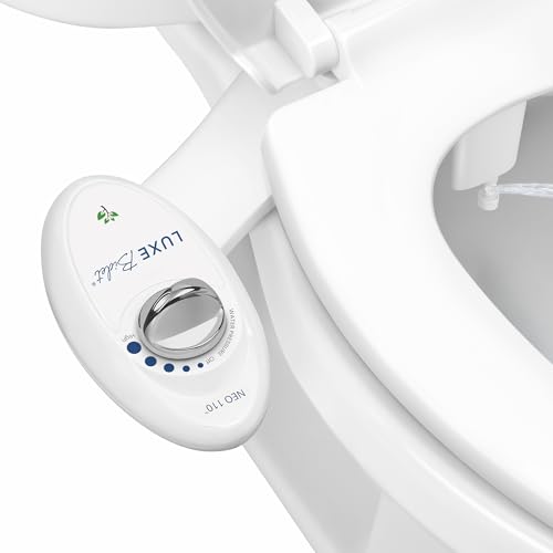 LUXE Bidet NEO 110 - Non-Electric Bidet Attachment for Toilet Seat, White