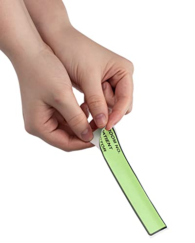 Image of Carstens Patient I.D. Adhesive Medical Chart Labels for 1.5 inch - 4 inch Ring Binder Spines - Pre-Printed Sticker Labels (Room No. / Patient /Doctor), 5 3 /8 inch x 1 3 /8 inch, Lime, Roll of 200