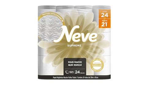 Neve Papel Higiênico Supreme Folha Tripla, 20m, Leve 24 Pague 21 ...