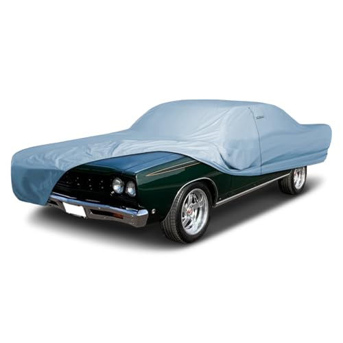 Image of iCarCover Premium Car Cover for 1962-1971 Plymouth Belvedere 2-Door, 4-Door Heavy Duty Waterproof All-Weather Automobiles Custom Fit Indoor Outdoor UV Snow Protection Covers with Straps and Bag