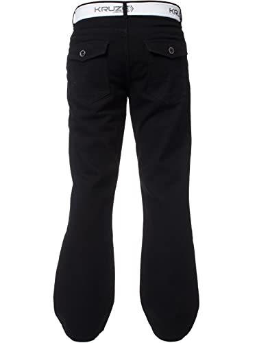 Kruze Jeans da uomo a gamba larga svasata in denim...