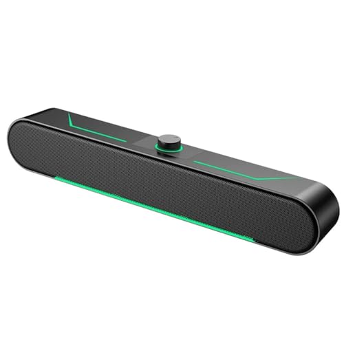 Altavoces para ordenador con luces LED barra larga y sonido estéreo gaming