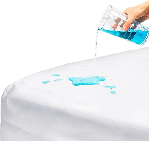 Image of DMI Waterproof Mattress Protector and Cover, Contoured Fitted Sheet Fit, King