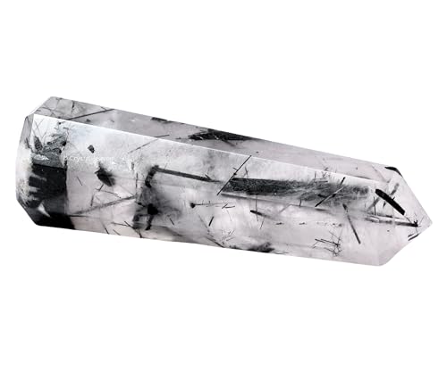 Image of Crystal Heaven Certified Black Rutilated Quartz Tower Obelisk Point For Chakra, Healing And Balancing - Aaa Grade Original Certified Gemstone Agate For Reiki Meditation Yoga Spiritual (2-3 Inches)