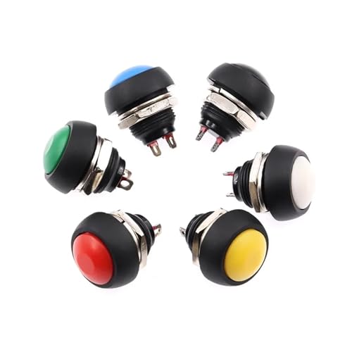 Interrupteur 2 broches 12mm 12v non verrouillable pour loisir