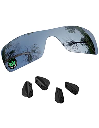 Image of Raydi Polycarbonate Replacement Lenses & Nosepads for Oakley Turbine Rotor OO9307 Rectangular Sunglasses