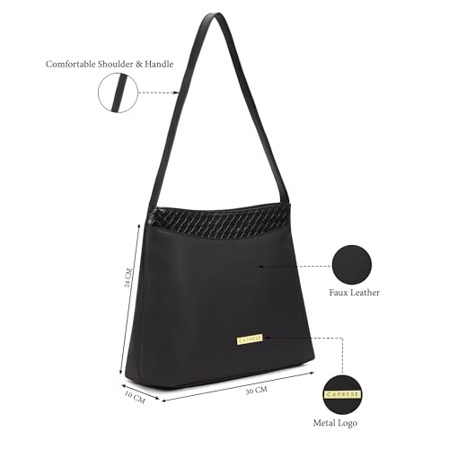 Image of Caprese Fairy Medium Hobo Bag for Women with Shoulder Strap & Back Zip | Stylish, Versatile Handbag for Everyday Use | Perfect for Casual Outings, Work, Travel, and Special Events