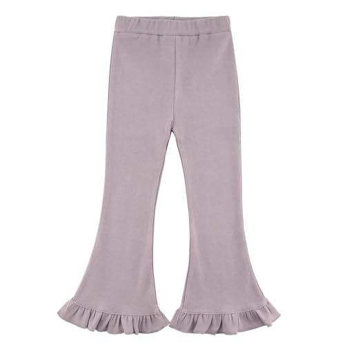 Girls Bell Bottoms Elastic Waist Casual Flare Pants Cotton Toddler Leggings 2-7 Years
