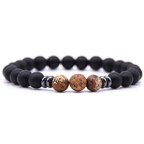 20 unidades 8 mm negro mate natural rojo azul verde piedra ágata hematita pulsera para mujeres hombres energía yoga joyas