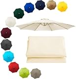 Telo di Ricambio Per Ombrellone, Telo Per Ombrellone Da 200-350 cm/6 8 Stecche, Protezione Uv, Impermeabile, Adatto Per Cortile, Beige, 6,5 Piedi (200 cm)/6 Braccia